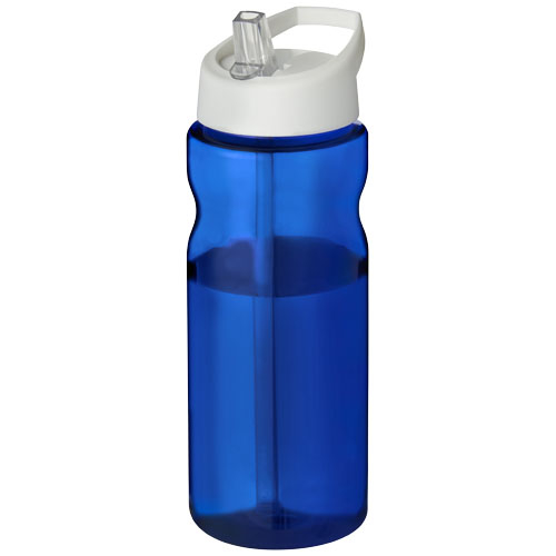 Bouteille de sport à couvercle 650ml personnalisée H2O Active® Base Bleu et Blanc